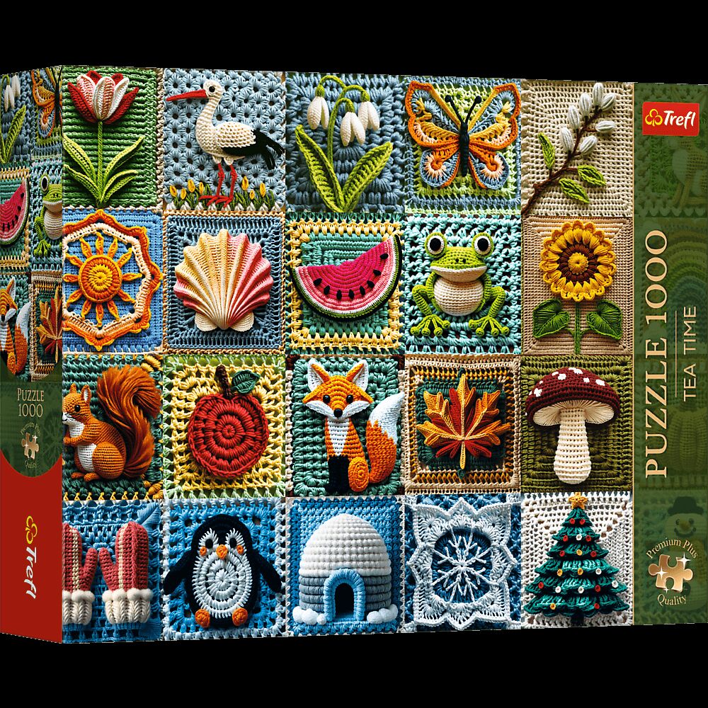 Puzzle 1000 Trefl Premium Plus Tea Time Szydełkowanie Cztery Pory Roku 12116