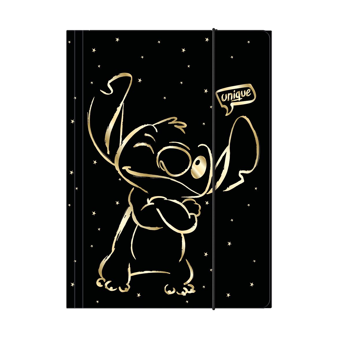 Teczka A4 z gumką Disney Gold Stitch wzór 1