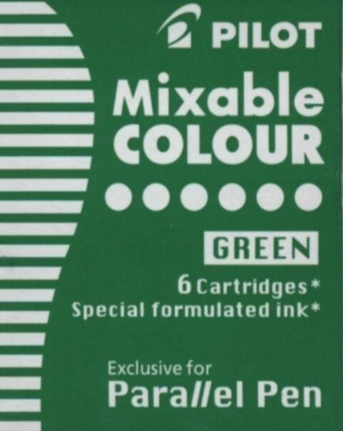 Naboje do pióra Pilot Parallel Pen zielone 6 szt. (IC-P3-S6-G)