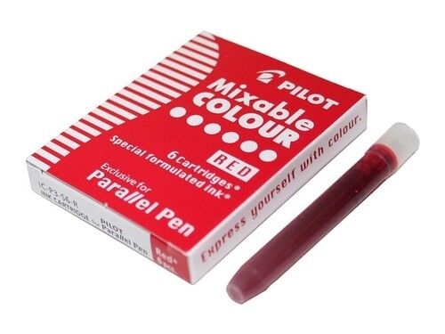 Naboje do pióra Pilot Parallel Pen czerwone 6 szt. (IC-P3-S6-R)
