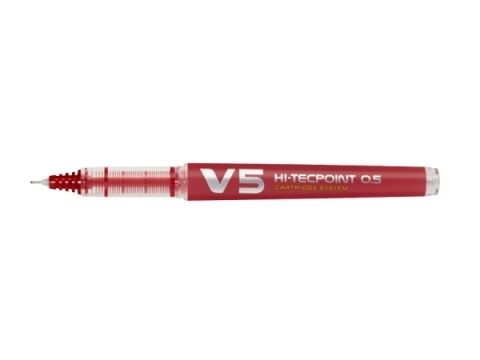 Cienkopis kulkowy Pilot Hi-Tecpoint V5 Cartridge System Czerwony (BXC-V5-R)