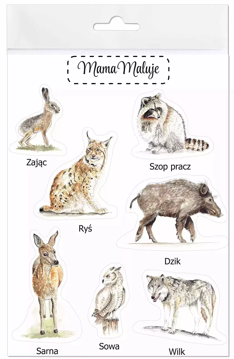 Naklejki duże zwierzęta leśne 2