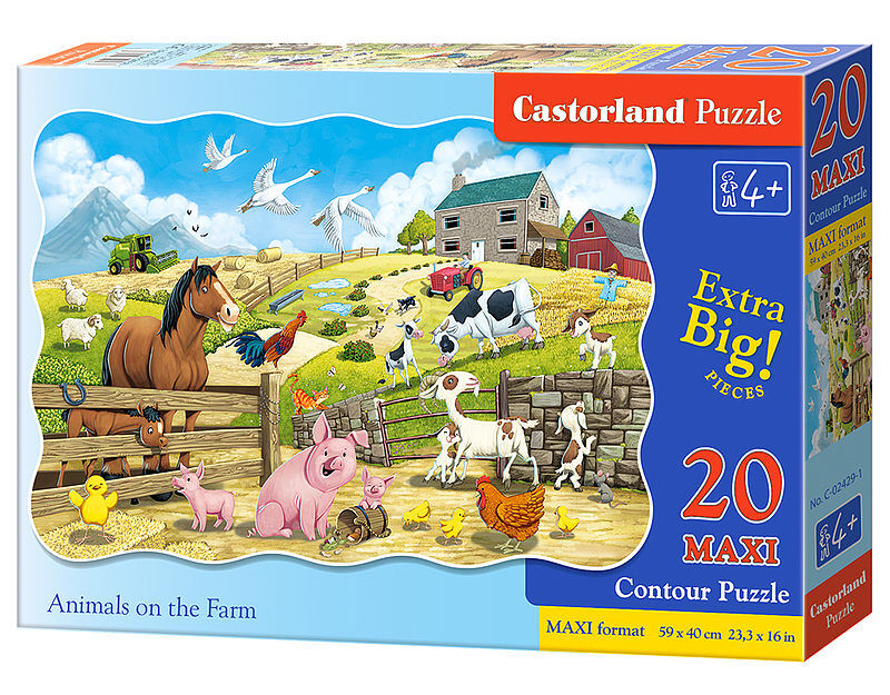 Puzzle Maxi konturowe Animals on the Farm 20