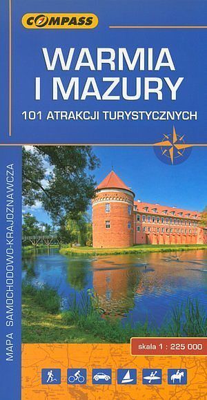 Warmia i mazury. 101 atrakcji turystycznych. Mapa samochodowo-krajoznawcza w skali 1:225 000