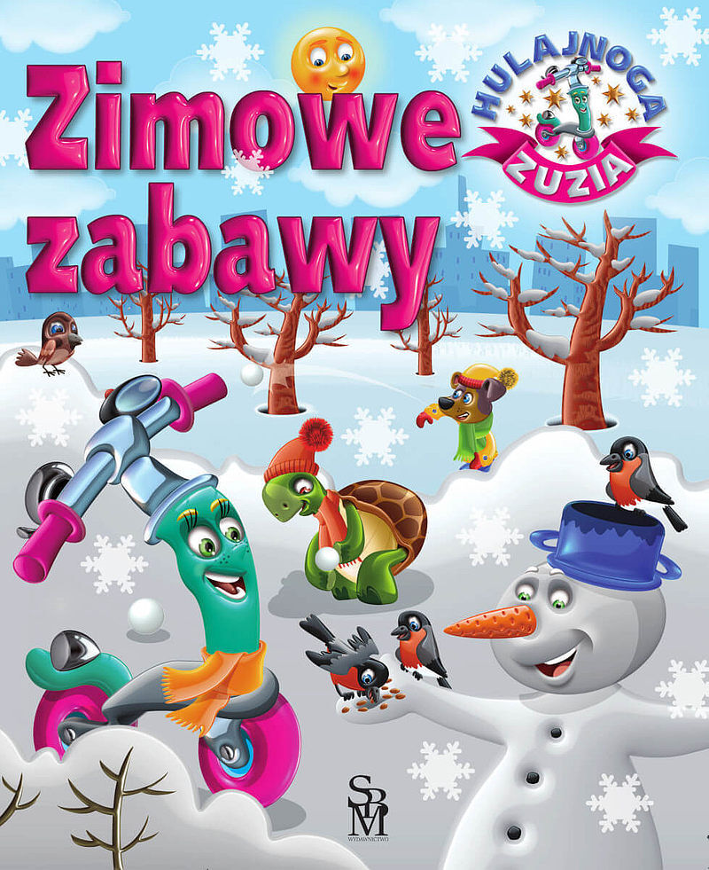 Zimowe zabawy. Hulajnoga zuzia