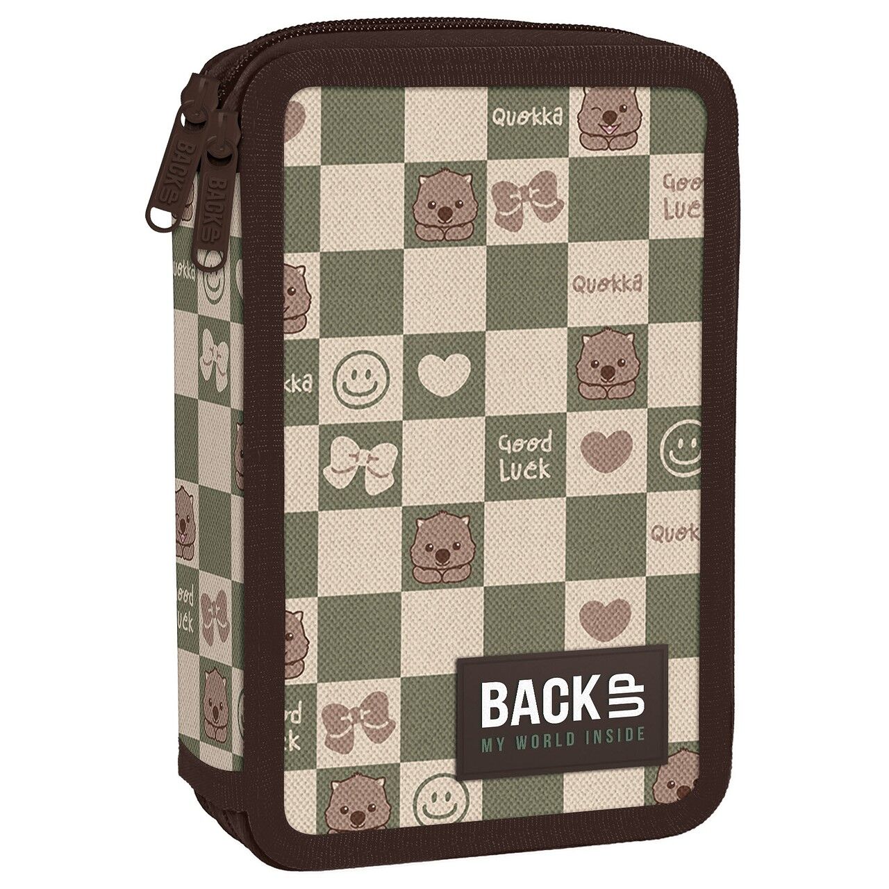 Piórnik 2-komorowy Backup Kratka Cute PB8DW17