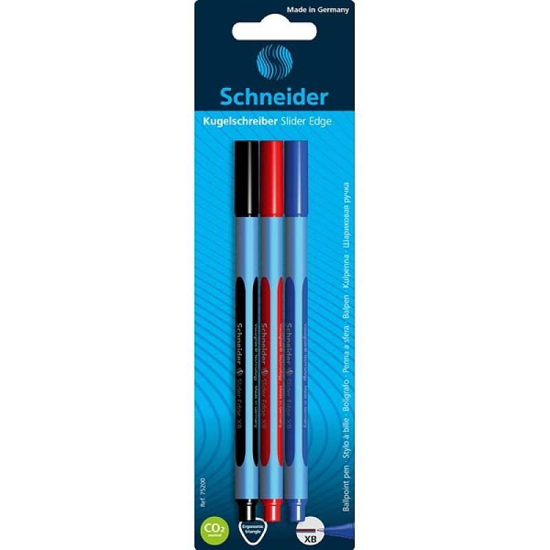 Długopis schneider slider edge xb 1,4mm 3 szt. Blister mix kolorów