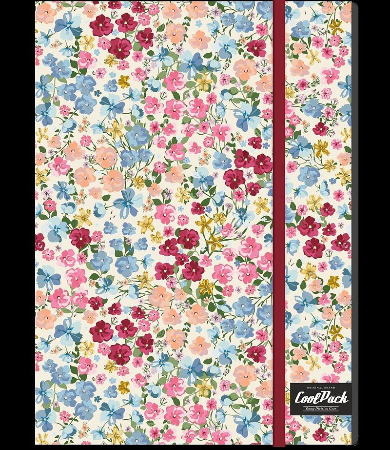 Brulion a5 z gumką coolpack forget me not