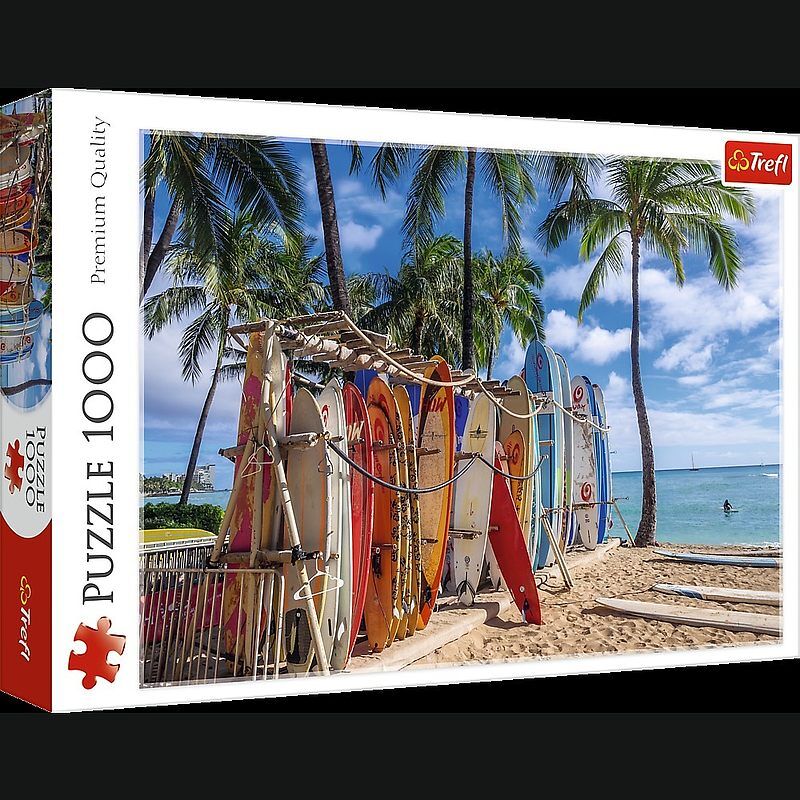 Puzzle Plaża Waikiki, Hawaje 1000