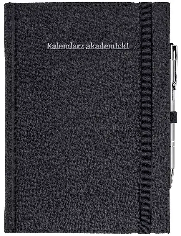 Kalendarz 2024/2025 akademicki a5 cross z gumką czarny