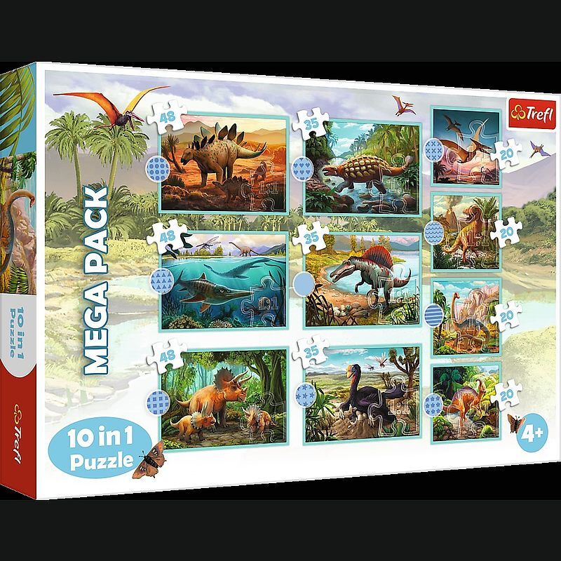 Puzzle 10w1 poznaj wszystkie dinozaury 90390