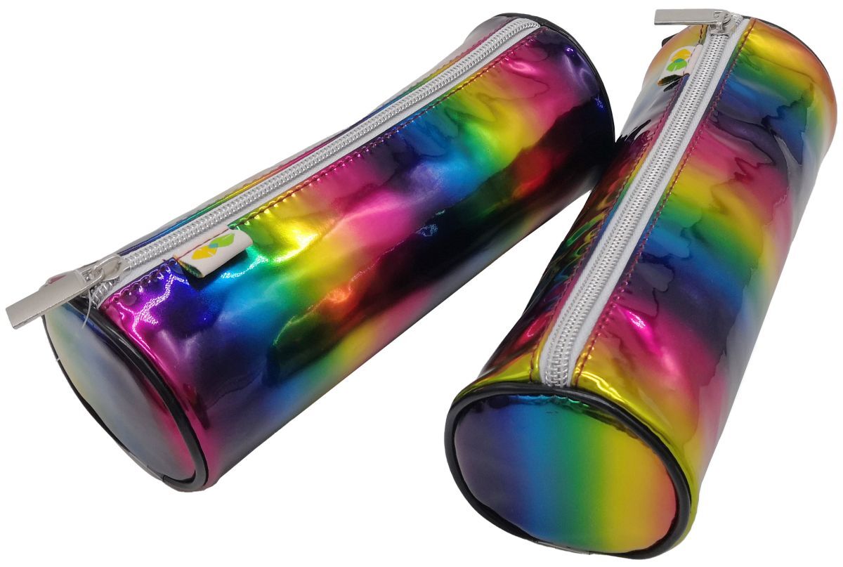 Piórnik tuba z zamkiem Metallic Happy Color