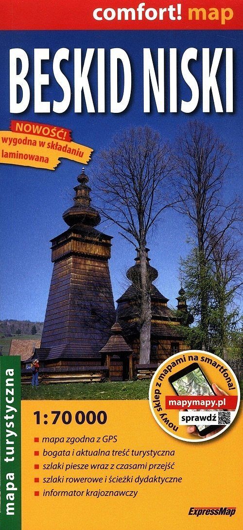 Beskid Niski mapa turystyczna 1:70 000