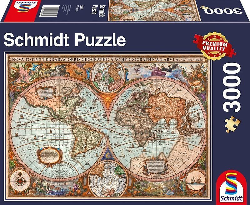 Puzzle 3000 Starożytna mapa świata