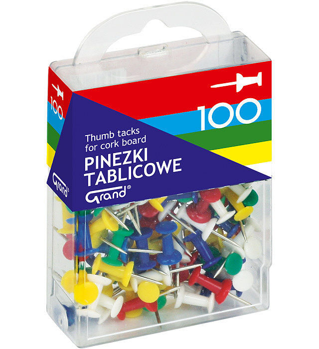 Pinezki grand tablicowe 100 sztuk