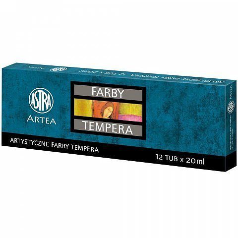 Farby tempera astra 12 kolorów - 20 ml