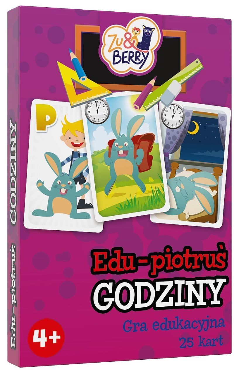 Karty do gry edu piotruś godziny