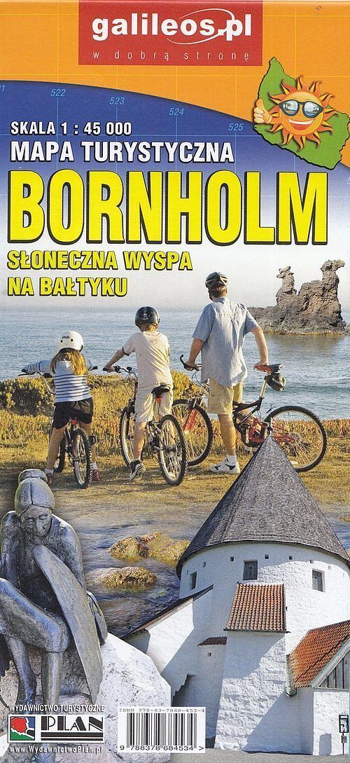 Bornholm. Mapa turystyczna w skali 1:45 000