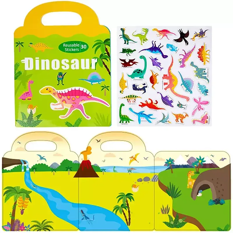 Książeczka z naklejkami Dinozaury