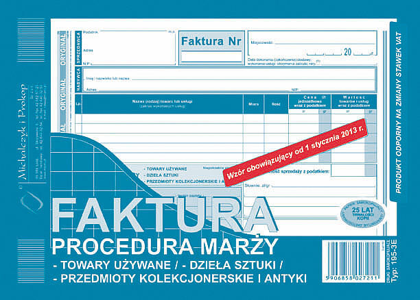 Faktura-procedura marży-towary używane a5