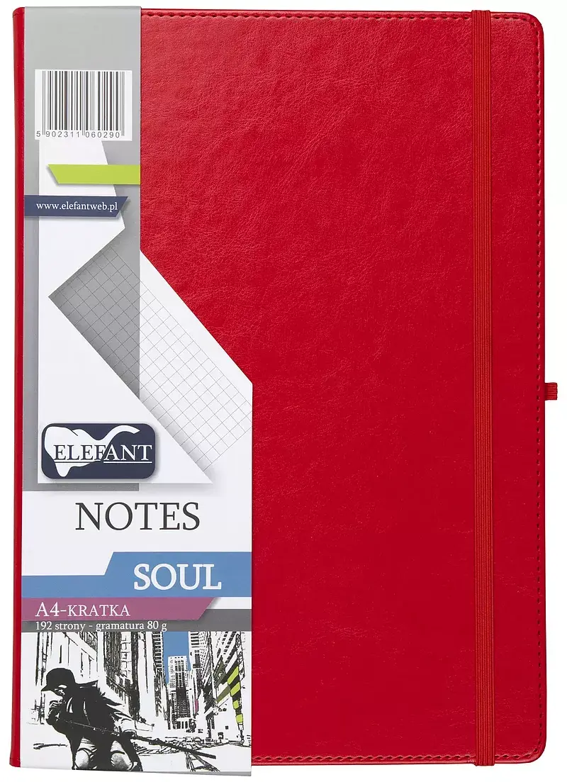 Notes a4 kratka soul czerwony