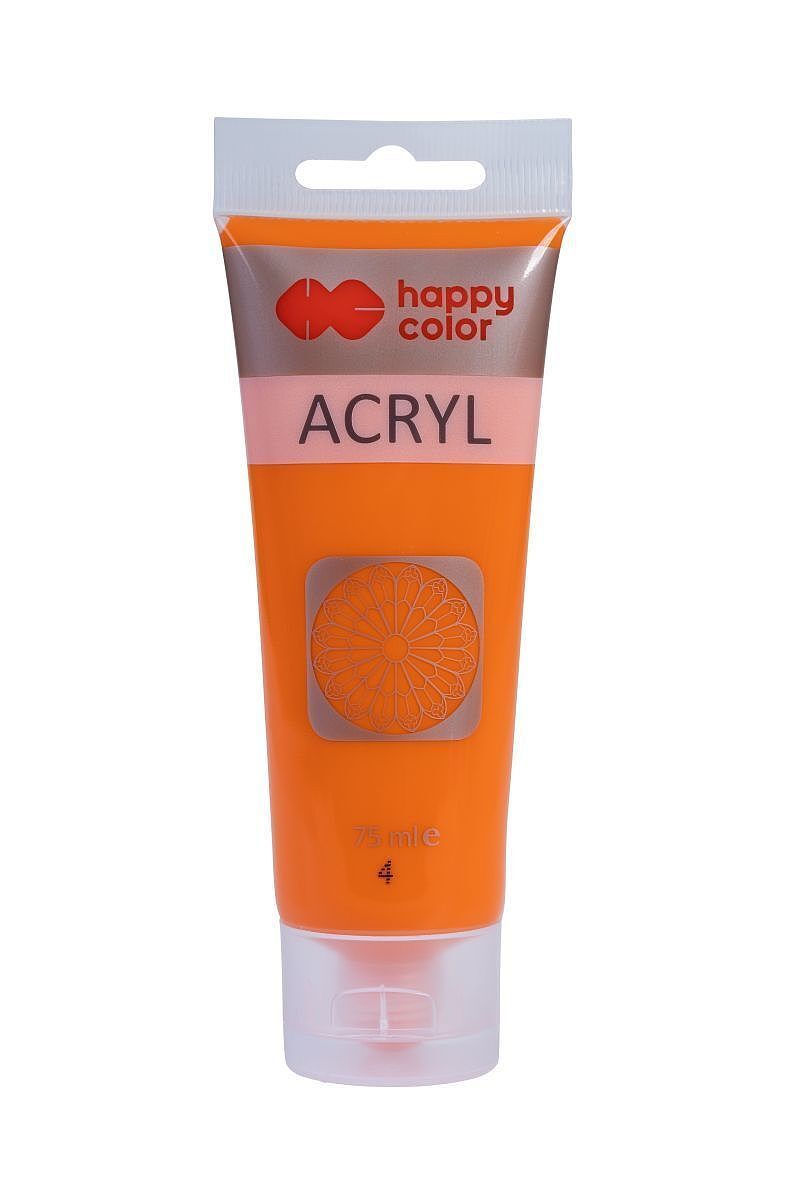 Farba akrylowa 75ml pomarańczowy happy color