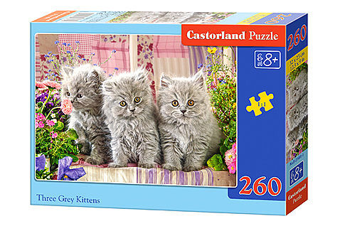 Puzzle 260 trzy szare kocięta