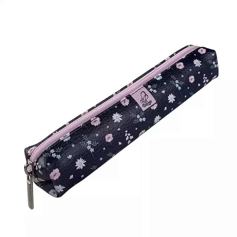 Piórnik mini etui prostokąt stokrotki na granacie bb200474