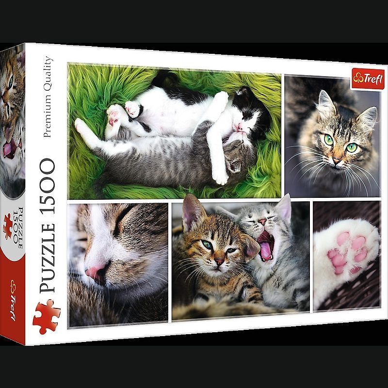Puzzle 1500 kocie sprawy kolaż 26145