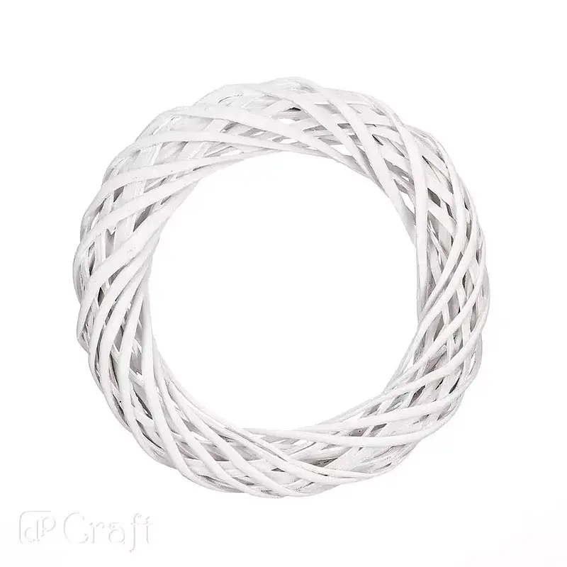 Wianek wiklinowy  biały 25 cm