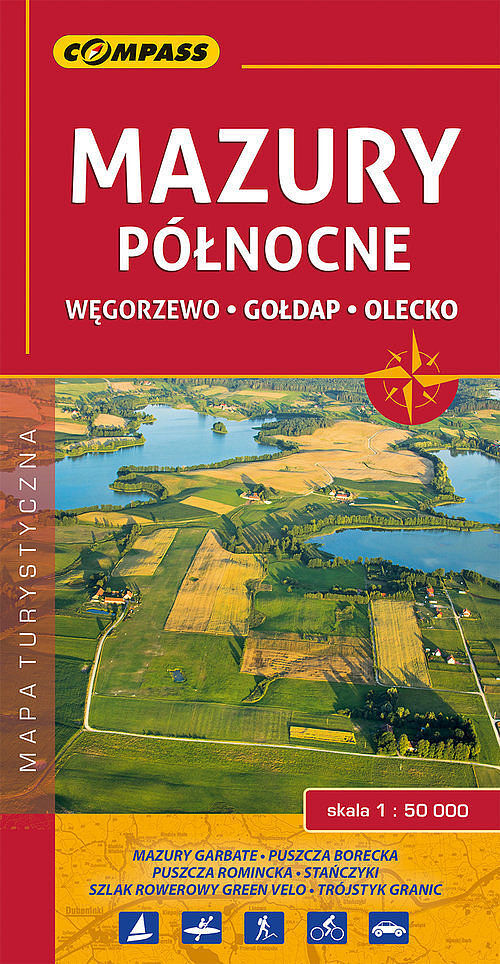 Mazury Północne. Węgorzewo - Gołdap - Olecko. Mapa turystyczna w skali 1:50 000