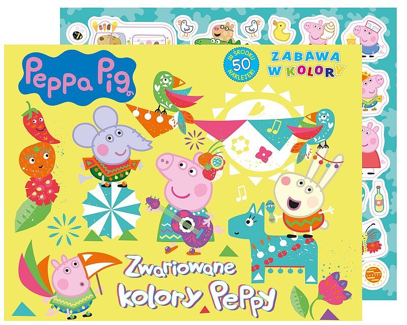 Peppa Pig. Zabawa w kolory. Zwariowane kolory Peppy