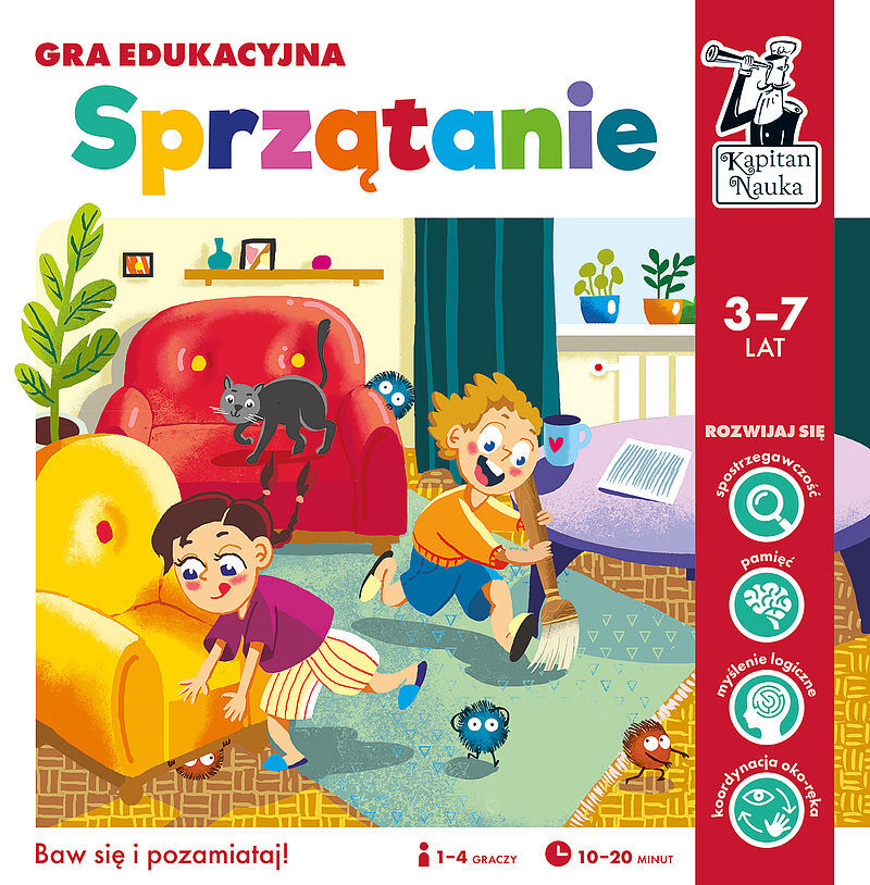 Sprzątanie. Gra edukacyjna. Kapitan Nauka
