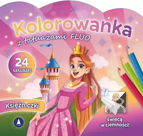 Kolorowanka z tatuażami FLUO Księżniczki