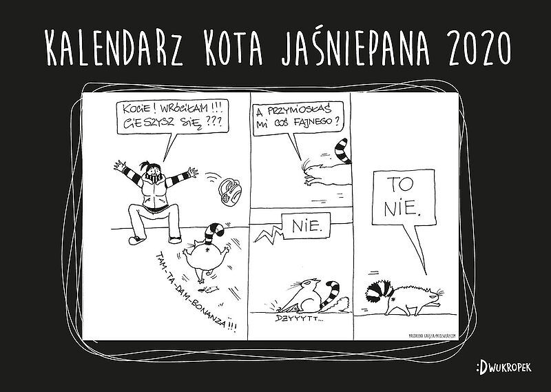 Kot Jaśniepan - Kalendarz ścienny kota Jaśniepana