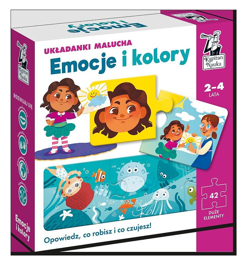 Emocje i kolory. Układanki malucha. Kapitan Nauka