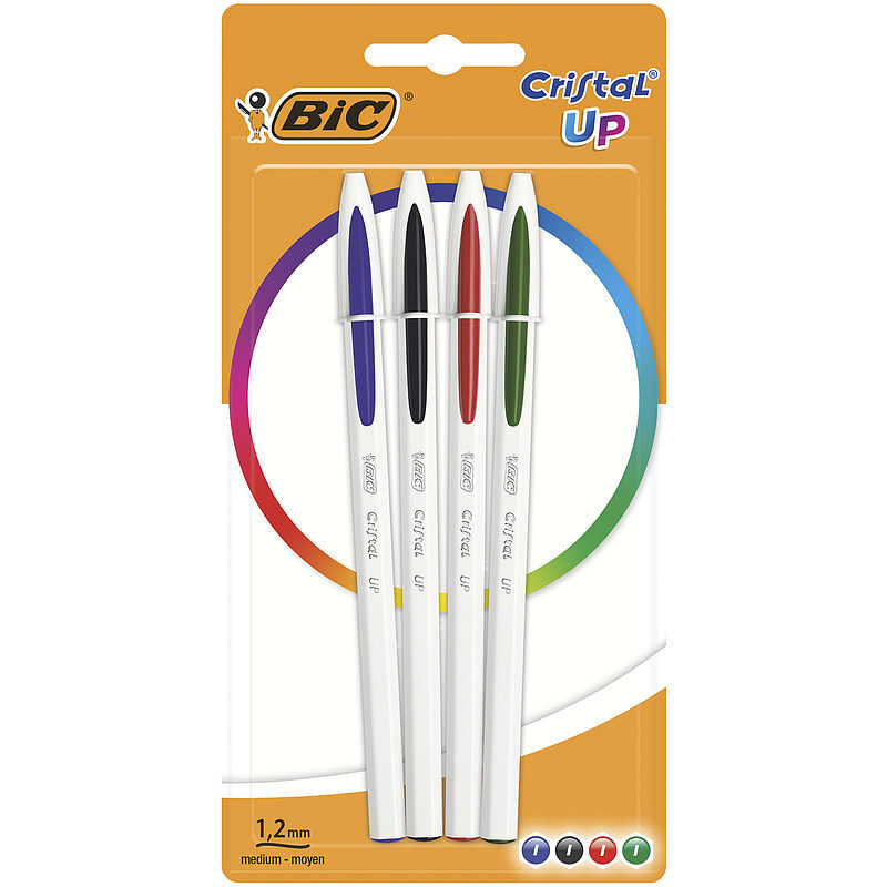 Długopis bic cristal up mix ast blister 4 kolory