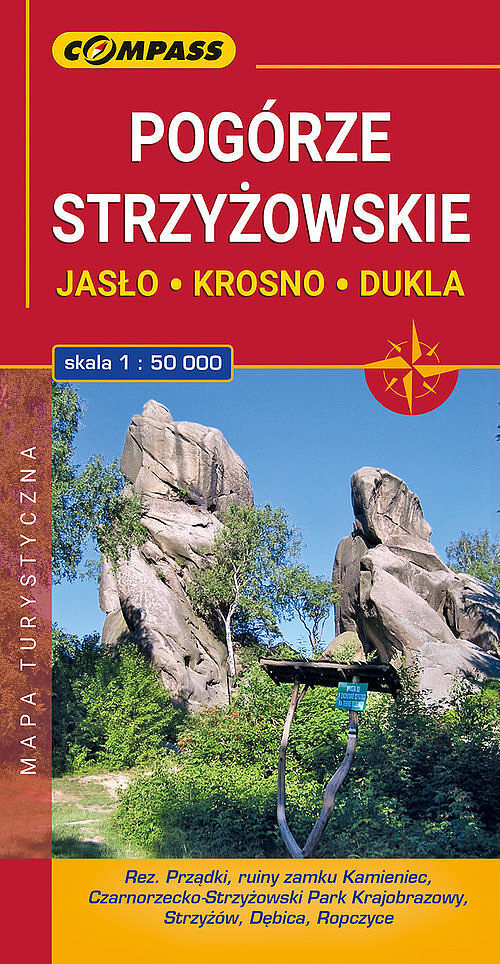 Pogórze Strzyżowskie - Jasło, Krosno, Dukla. Mapa turystyczna w skali 1:50 000