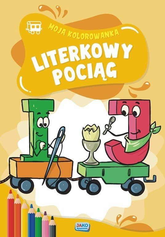 Moja kolorowanka literkowy pociąg