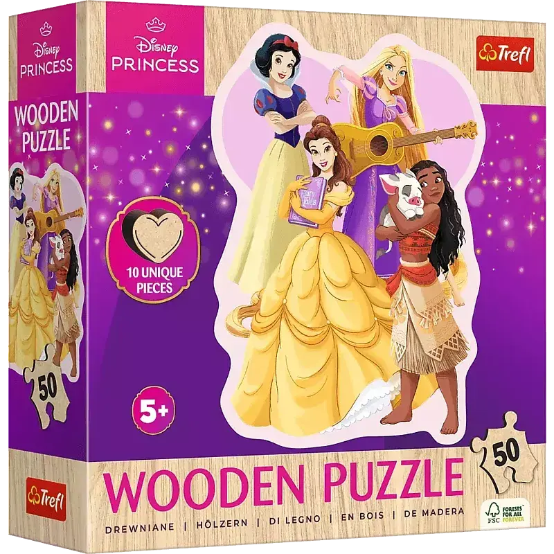 Puzzle drewniane 50 Disney Urocze Księżniczki