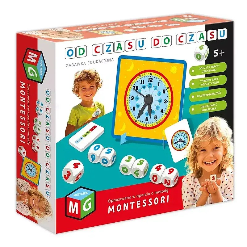 Gra montessori od czasu do czasu zegar edukacyjny