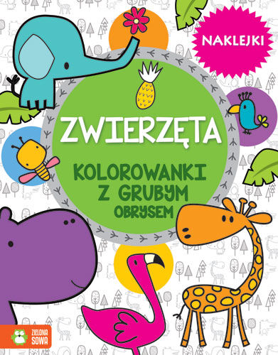 Zwierzęta kolorowanki z grubym obrysem