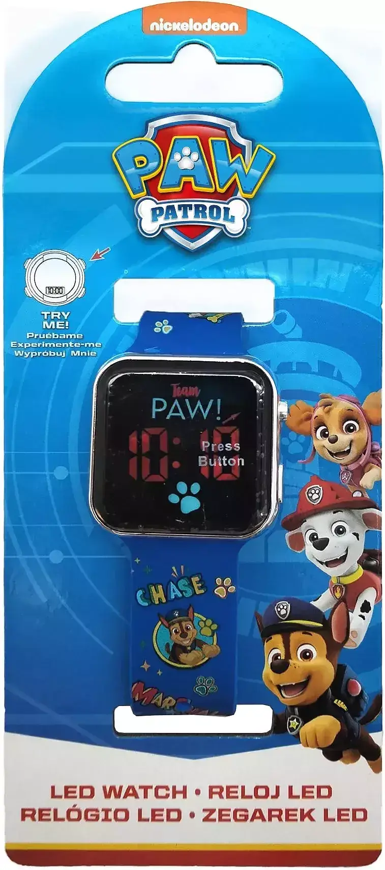 Zegarek led z kalendarzem paw patrol paw4354