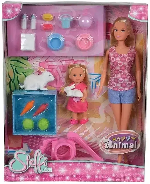 Lalka steffi i evi ze zwierzątkami 1 szt. Mix
