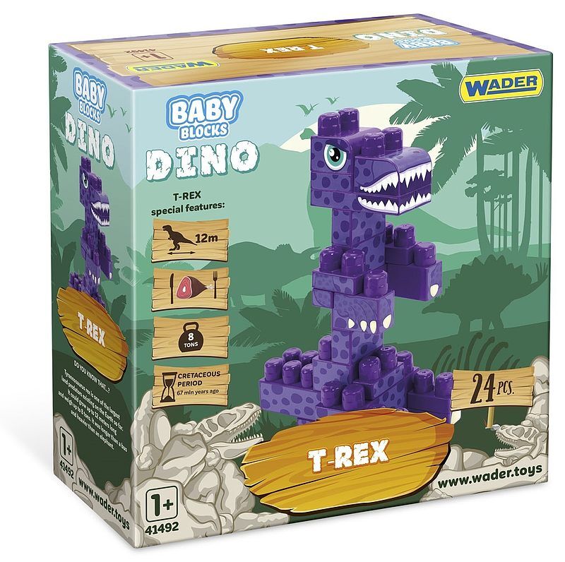 Klocki dino baby blocks t-rex 41496