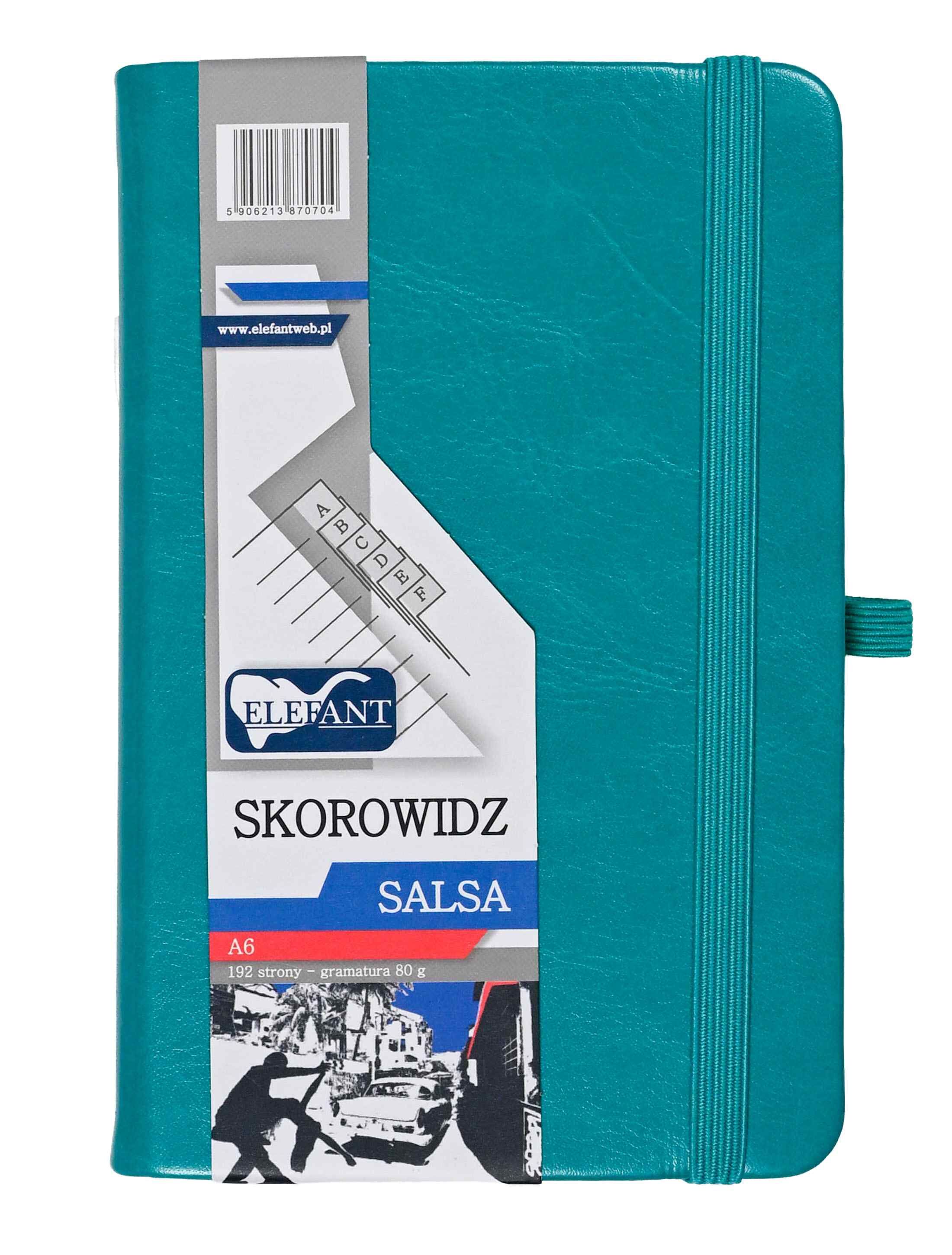 Skorowidz A6 Salsa turkusowy