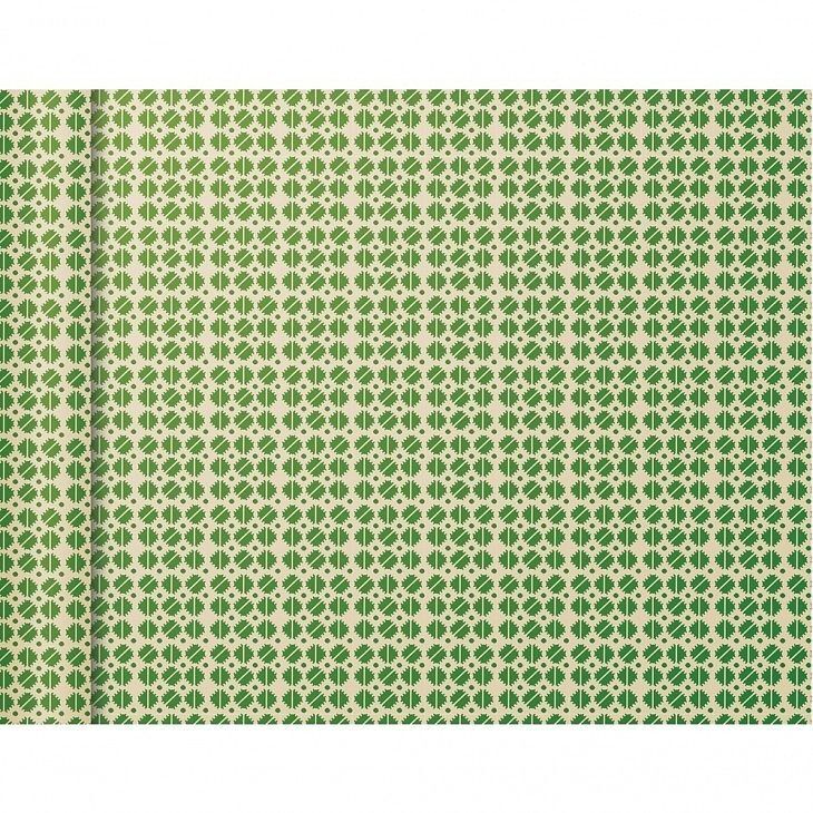 Papier pakowy mini rolki 5x0,35m zielony kwadraty