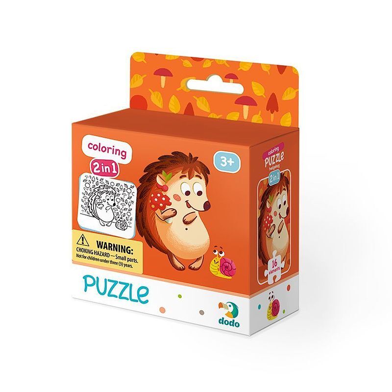Puzzle + kolorowanka jeżyk dop300119