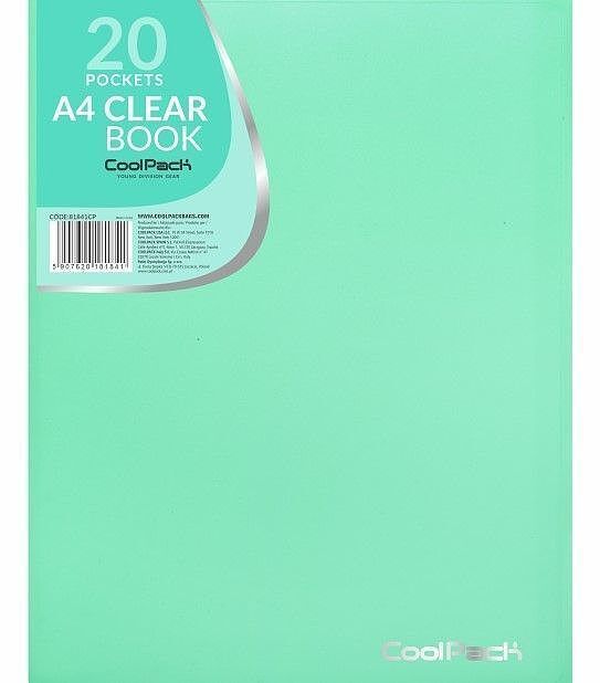 Teczka clear book a4 coolpack pastel 20 koszulek mięta