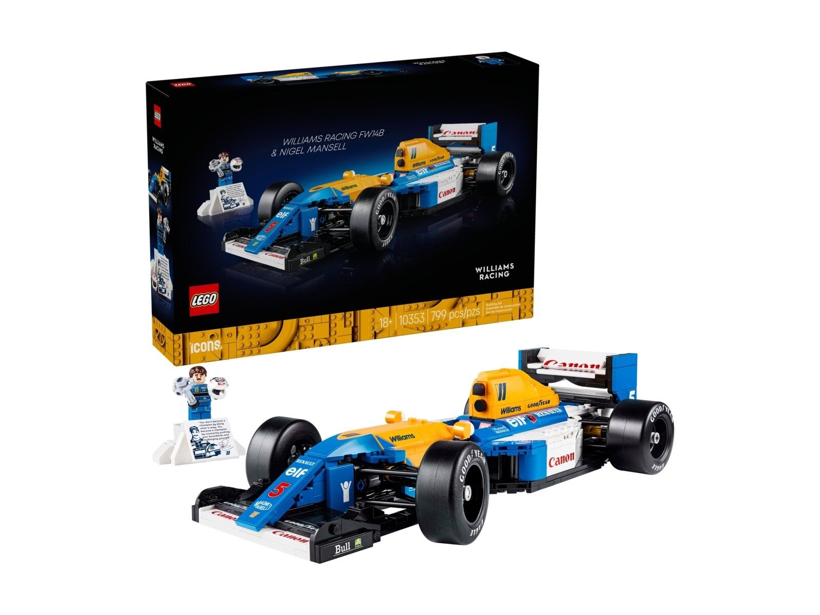 LEGO Icons Williams Racing FW14B i Nigel Mansell 10353